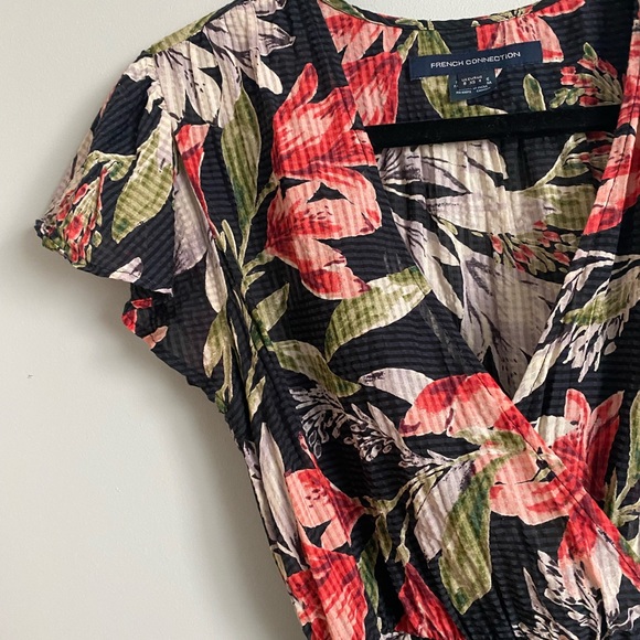 French Connection floral wrap mini dress - Picture 7 of 14